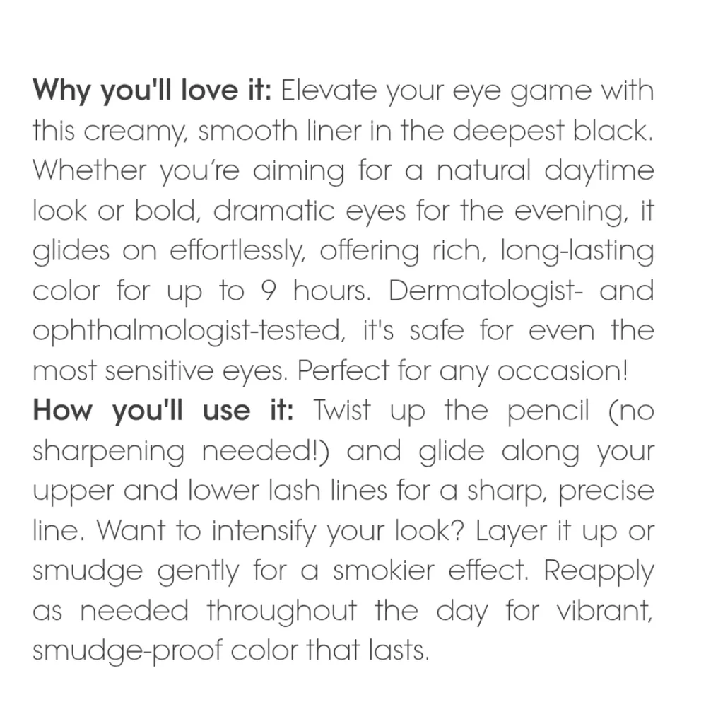 Avon BLACKEST BLACK fmg Glimmer Cream Eyeliner | NEW | Glimmer Liner